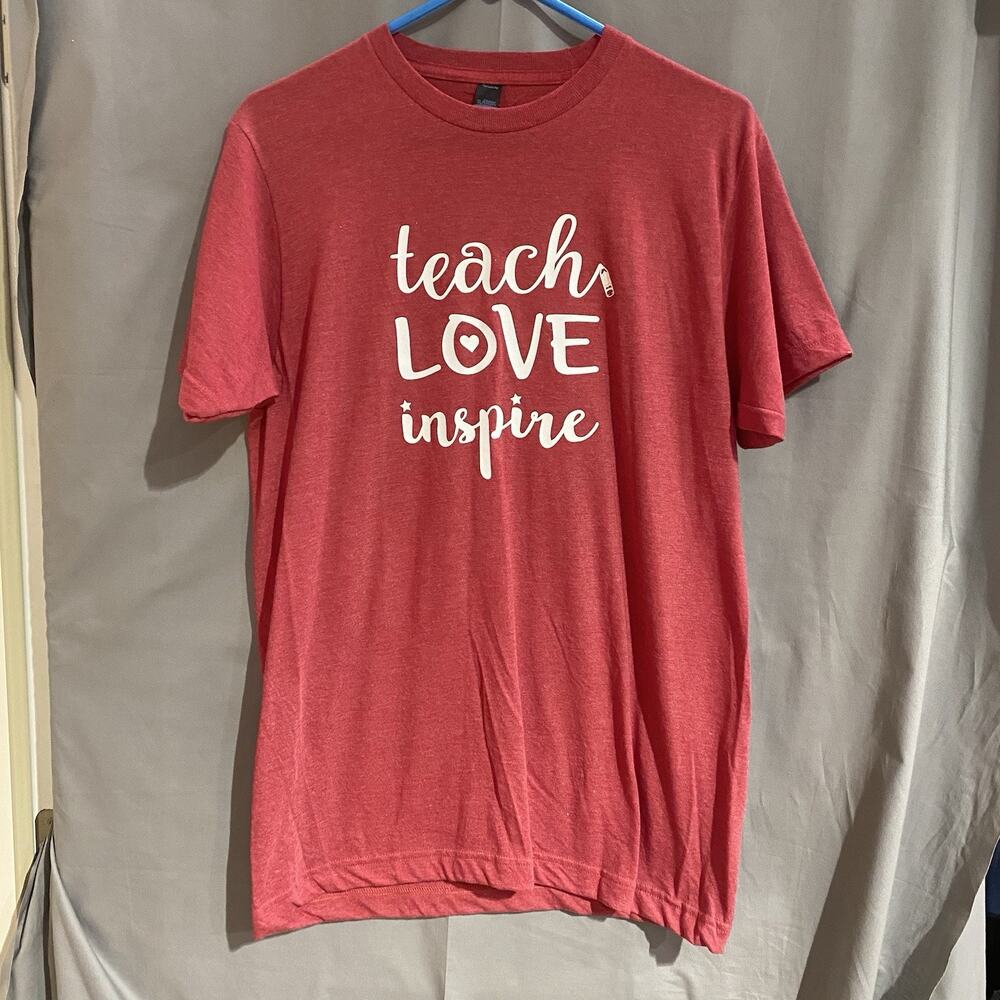 Tultex unisex "Teach Love Inspire" graphic tee Size Medium TG2076